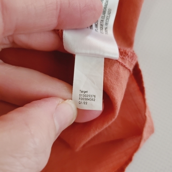 1274 * Universal Thread Button Down Blouse Rust Size M - Picture 5 of 8
